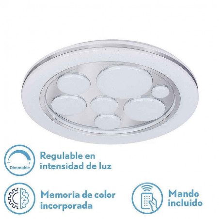 Plafon KUNO led 72w, white remote control FABRILAMP
