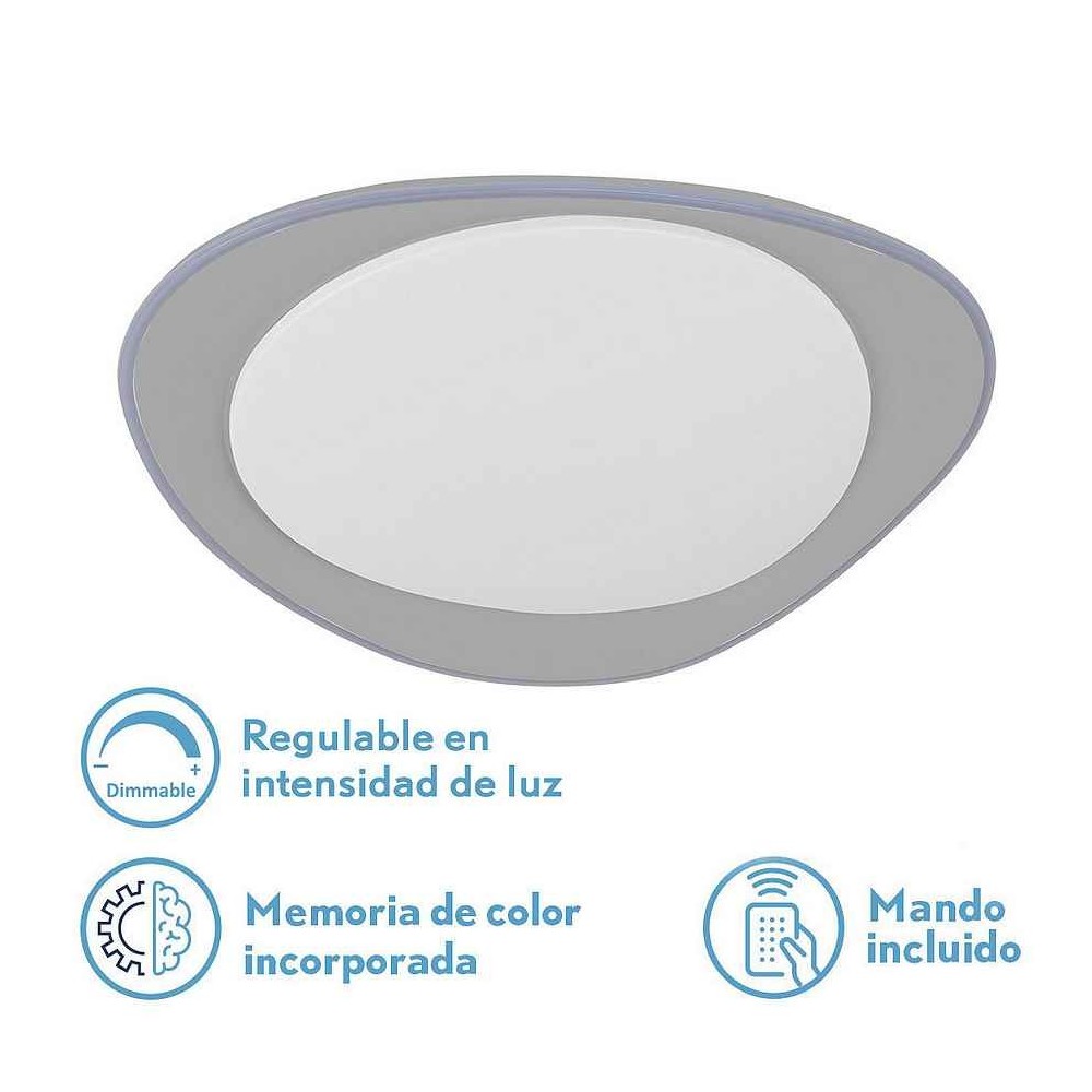 Plafon DAIRE grey led 72w adjustable remote control FABRILAMP