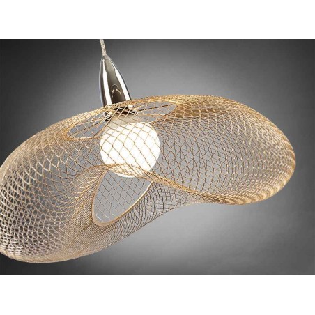 Lampara rejilla dorada modelo FORMA 1 luz SCHULLER