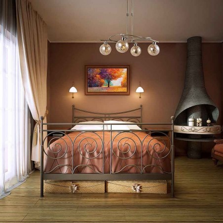 About two tulips model VARANASI leather FABRILAMP