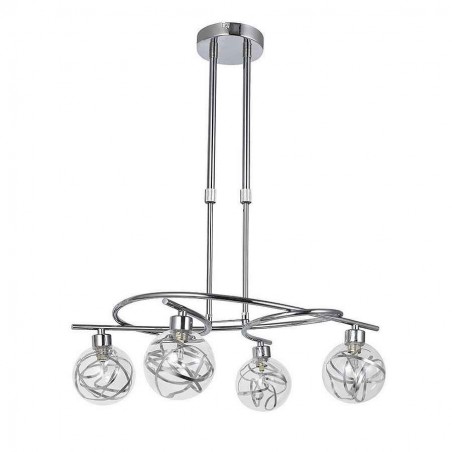 Lampada modello VARANASI cromo 4 luci FABRILAMP