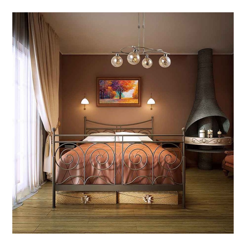 Lampada modello VARANASI cromo 4 luci FABRILAMP