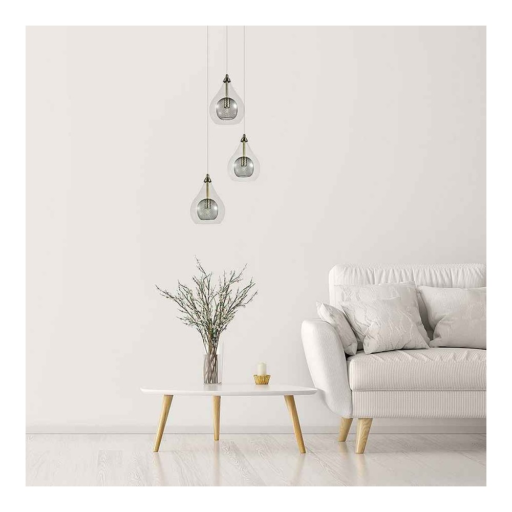 Linear 3-light LHASA Pendant FABRILAMP
