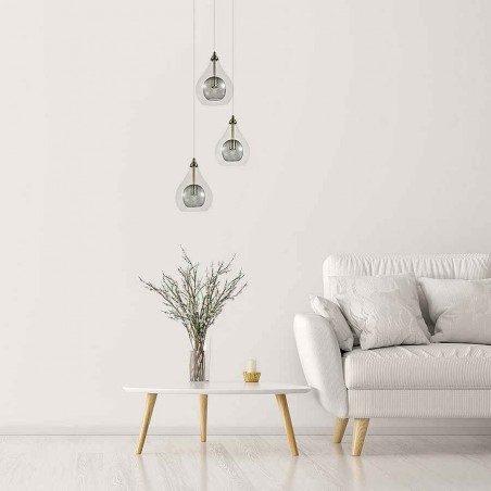 Linear 3-light LHASA Pendant FABRILAMP