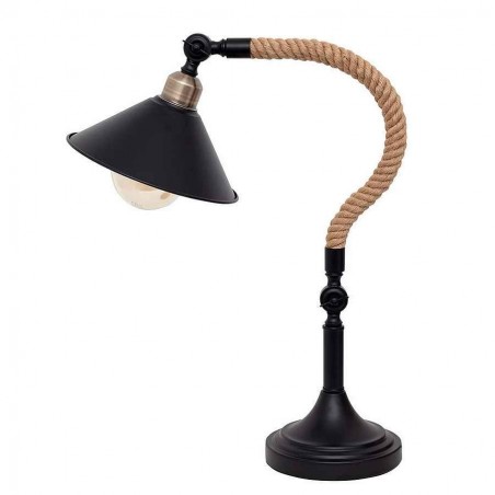 Black CABO model with metal screen FABRILAMP