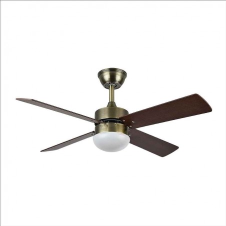 Fan DC SOFIA oro ciliegio E27 telecomando Fabrilamp