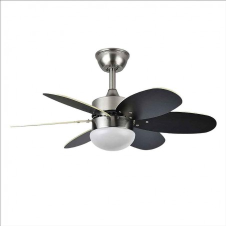 Ventilator DC ALVES nickel wengue E27 remote control and timer Fabrilamp