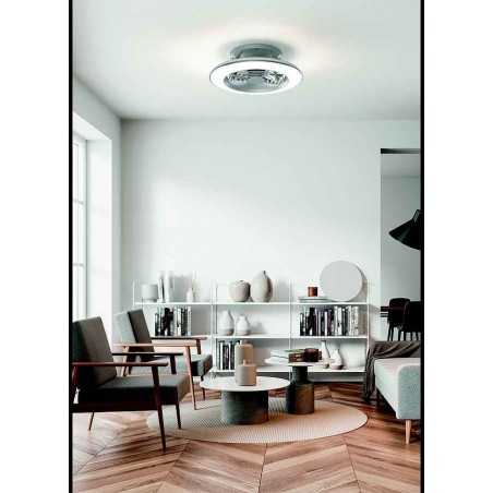 Vendeur DC ALISIO MINI argent LED dimable télécommande 53 cm Mantra
