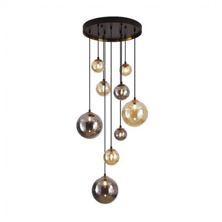 Circular 9-lighted Schuller noir modèle DARK