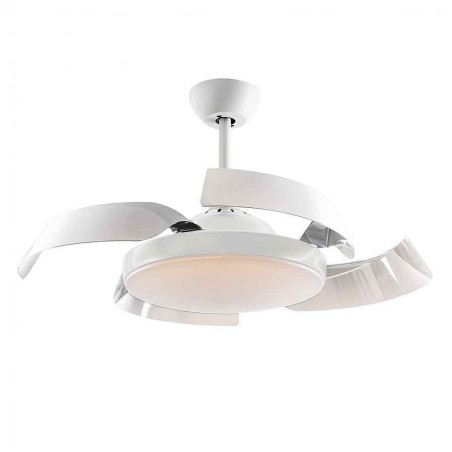 DC ENZO white led fan integrated CCT adjustable control Schuller