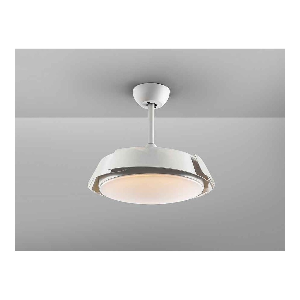 DC ENZO white led fan integrated CCT adjustable control Schuller