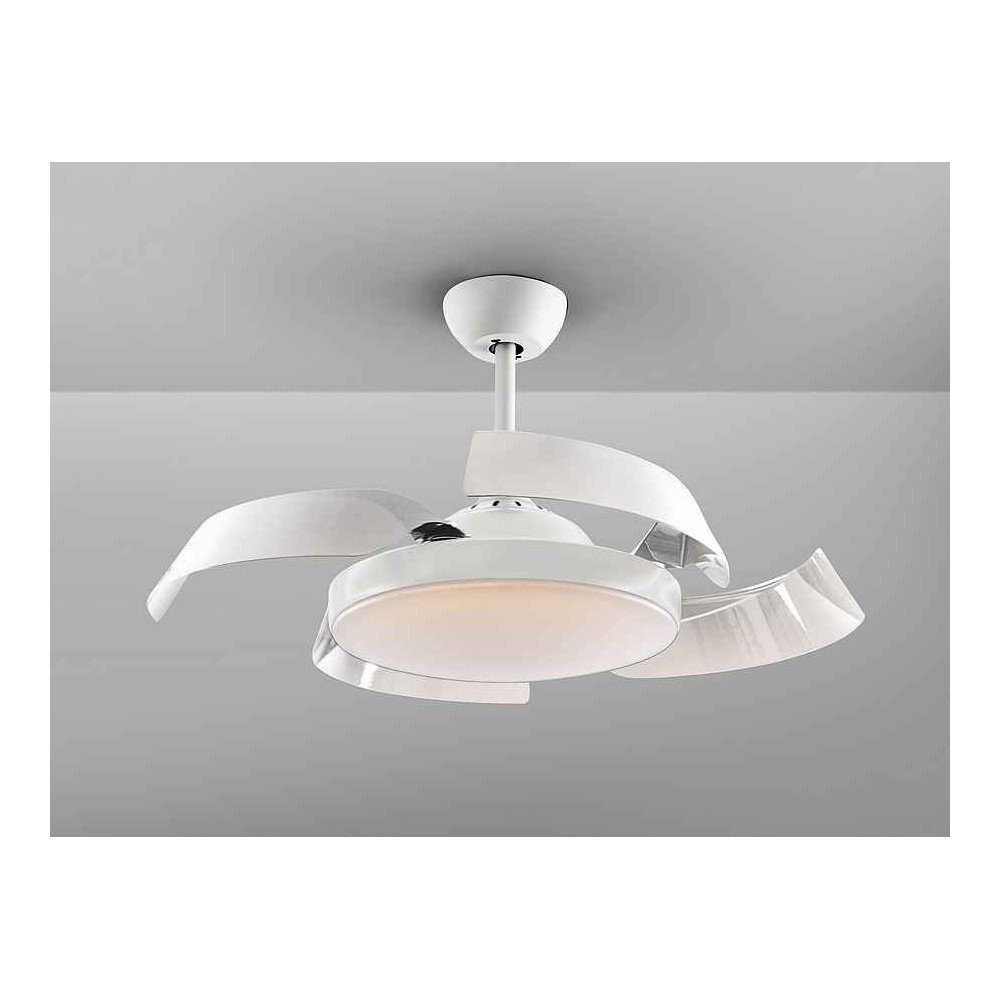 DC ENZO white led fan integrated CCT adjustable control Schuller