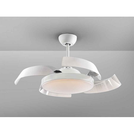 DC ENZO white led fan integrated CCT adjustable control Schuller