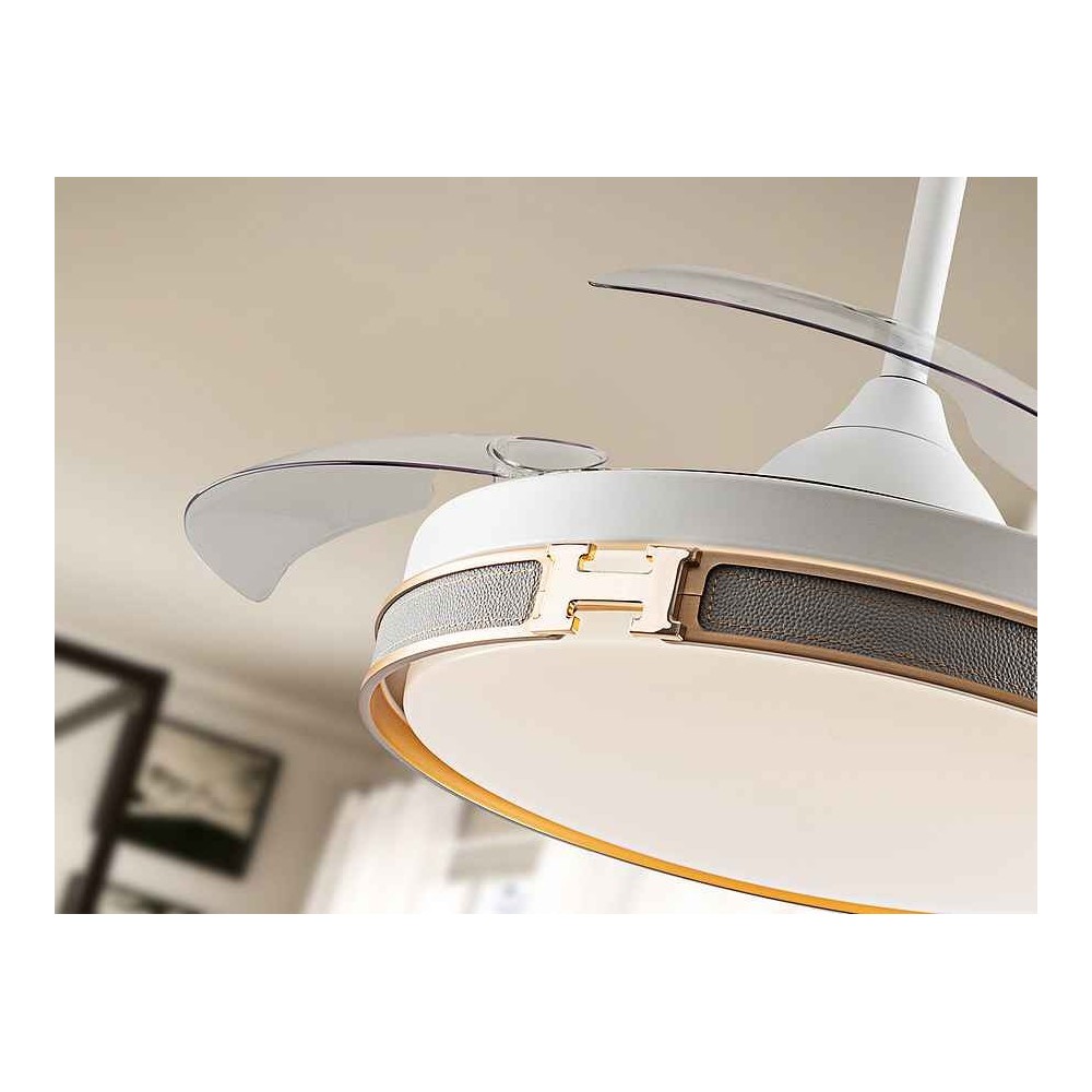 Fan DC HERON white106 cm led integrated timer remote control Schuller