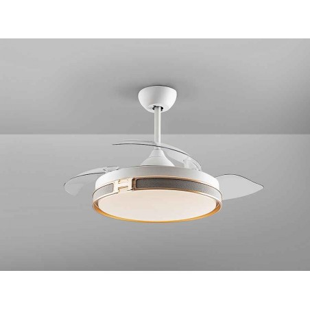 Fan DC HERON white106 cm led integrated timer remote control Schuller
