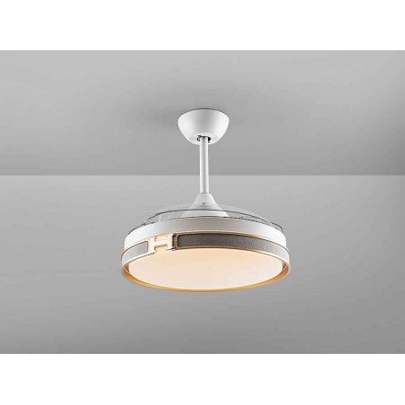 Fan DC HERON white106 cm led integrated timer remote control Schuller