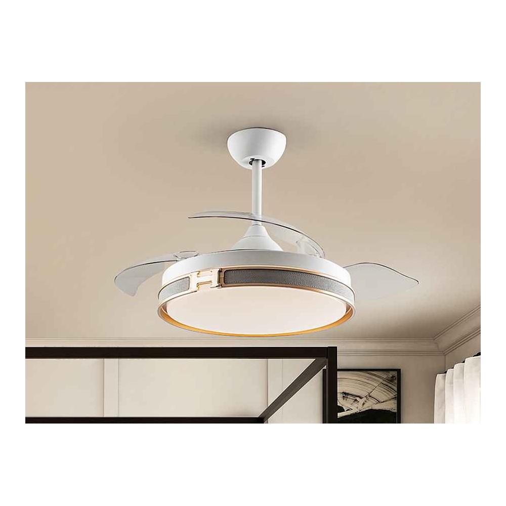 Fan DC HERON white106 cm led integrated timer remote control Schuller