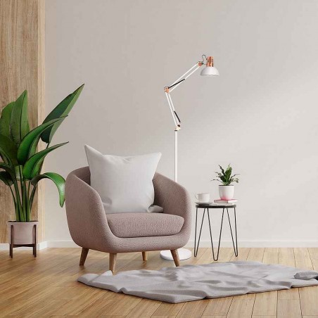 Black RUTILO Flexo Foot Lamp Fabrilamp