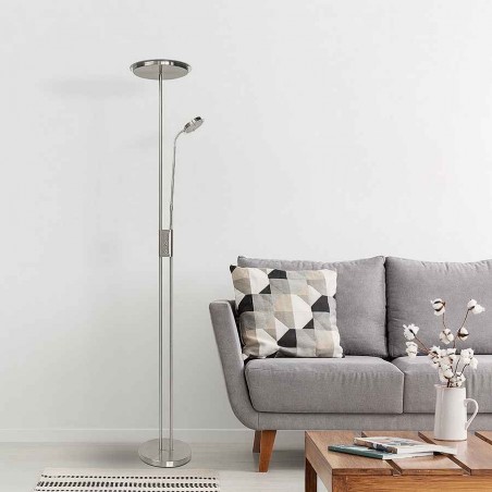 Salon Nickel ANTARES avec double éclairage Fabrilamp