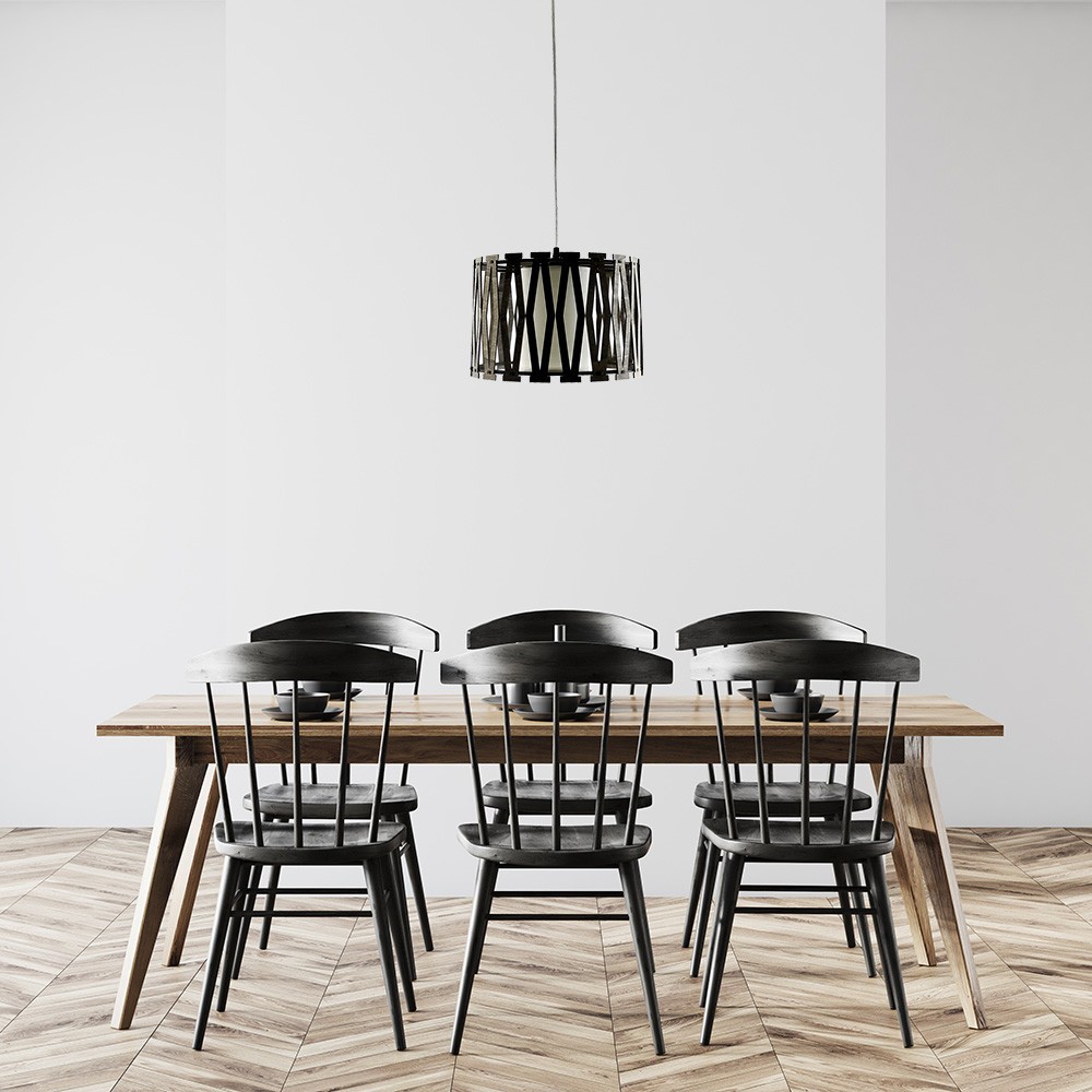 Pendente modello CIPRES marrone 1 FABRILAMP chiaro