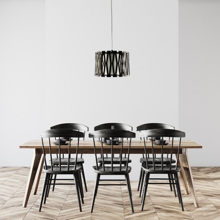 Pendente modello CIPRES marrone 1 FABRILAMP chiaro