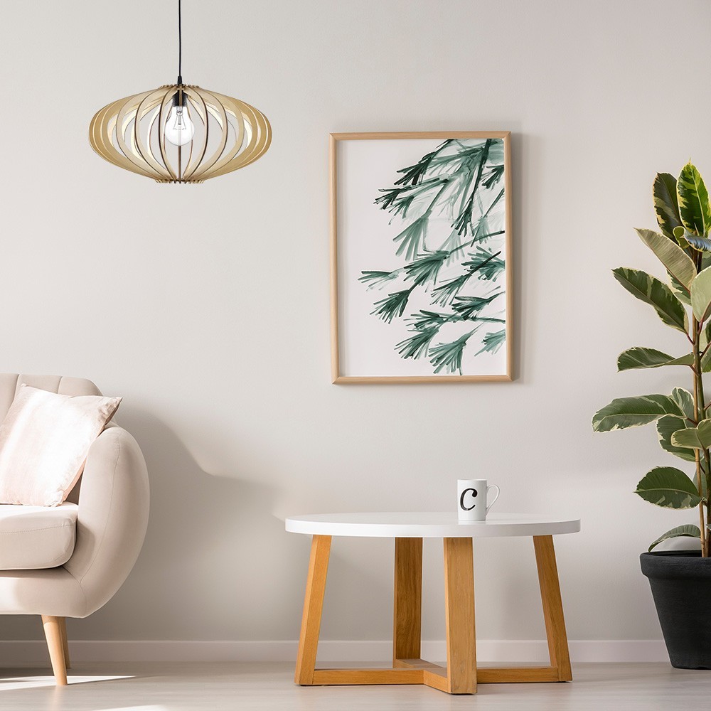 Pendente modello SAPELLI naturale 1 luce FABRILAMP