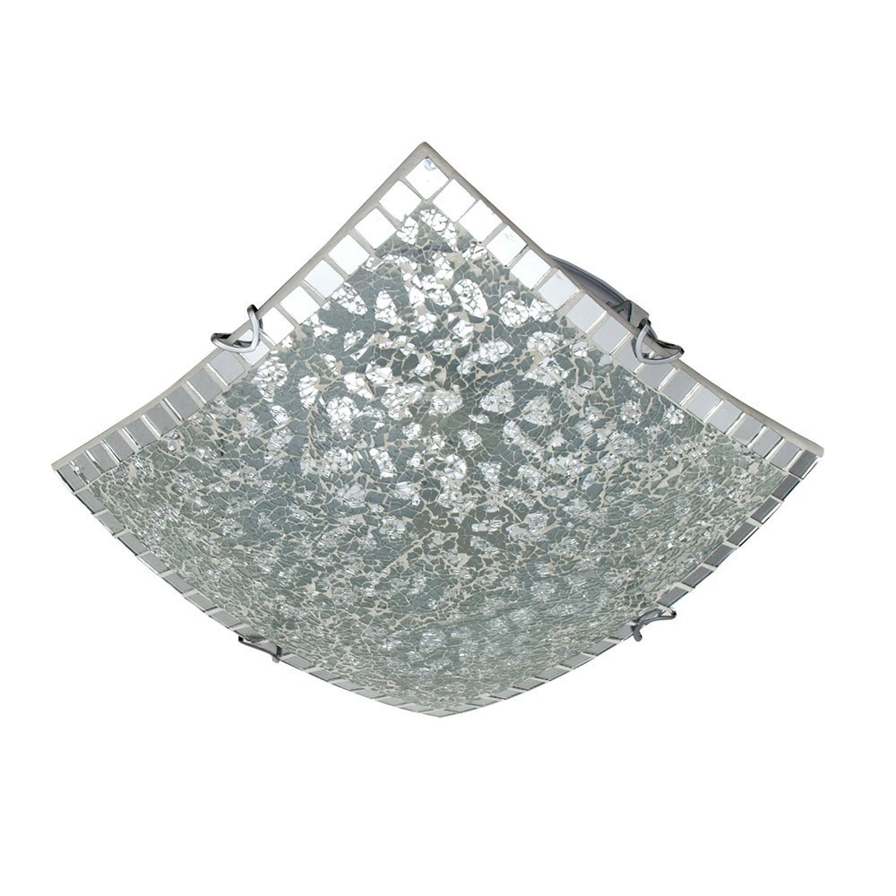 Plafon Square model Tenor mosaic Chrome FABRILAMP