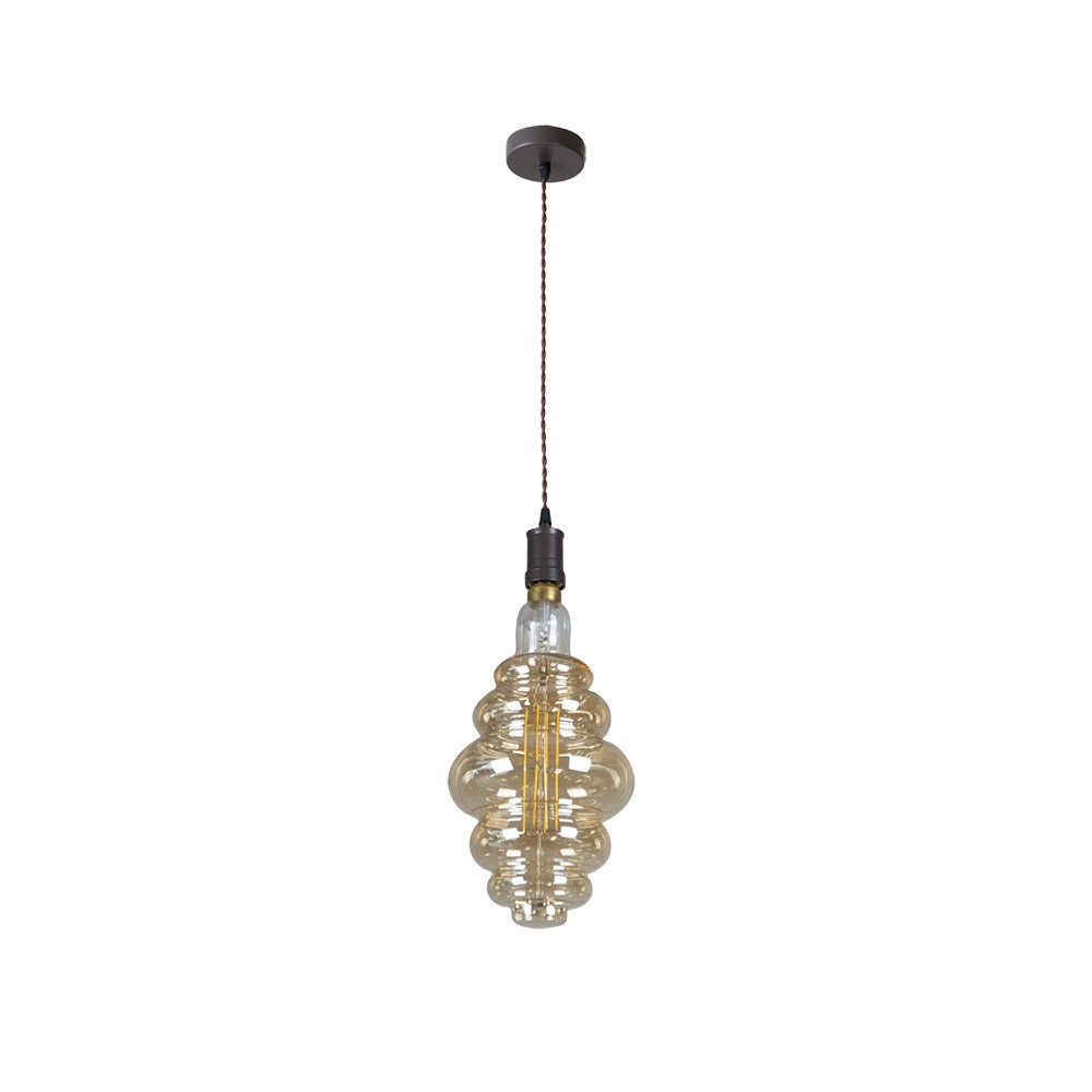 Pendente modello Loreto Brown con lampadina FABRILAMP