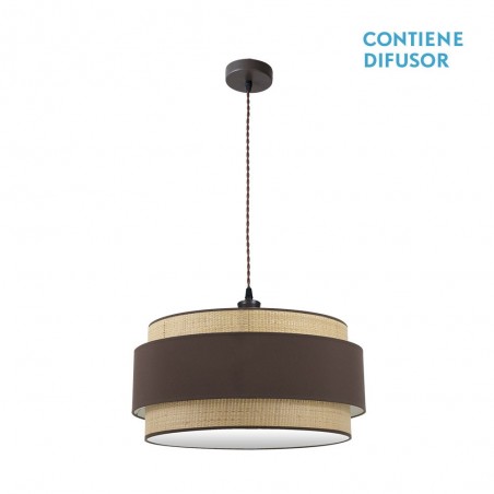 Lampada a sospensione modello KANDY 3, marrone FABRILAMP