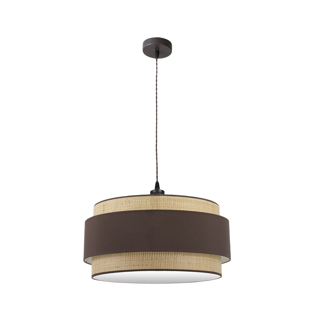 Lampada a sospensione modello KANDY 3, marrone FABRILAMP
