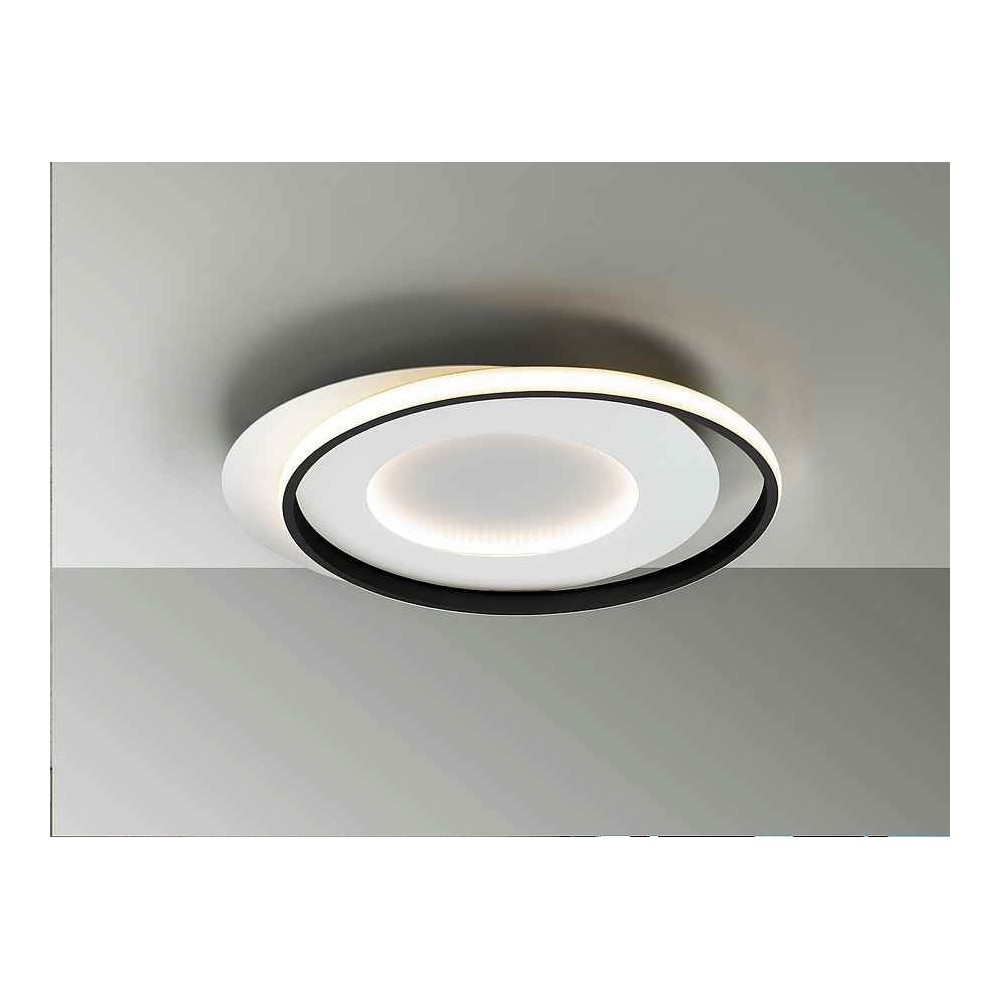 Plafon led model LIMBOS white with black ring Schuller