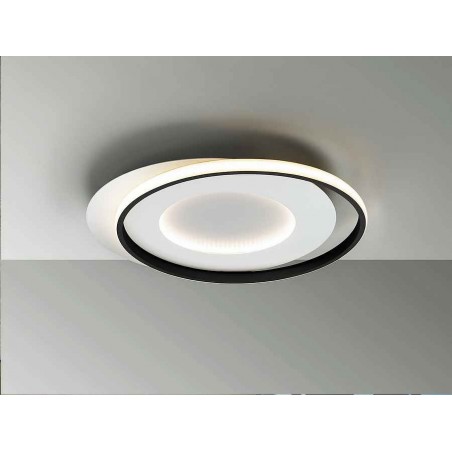 Plafon led model LIMBOS white with black ring Schuller
