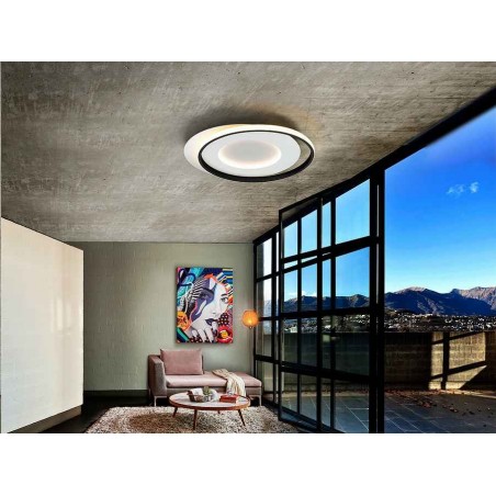 Plafon led model LIMBOS white with black ring Schuller