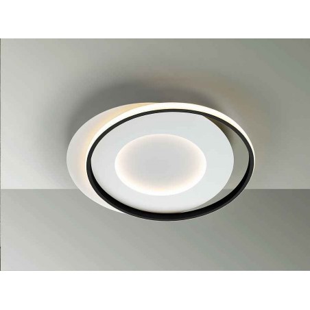 Plafon led model LIMBOS white with black ring Schuller
