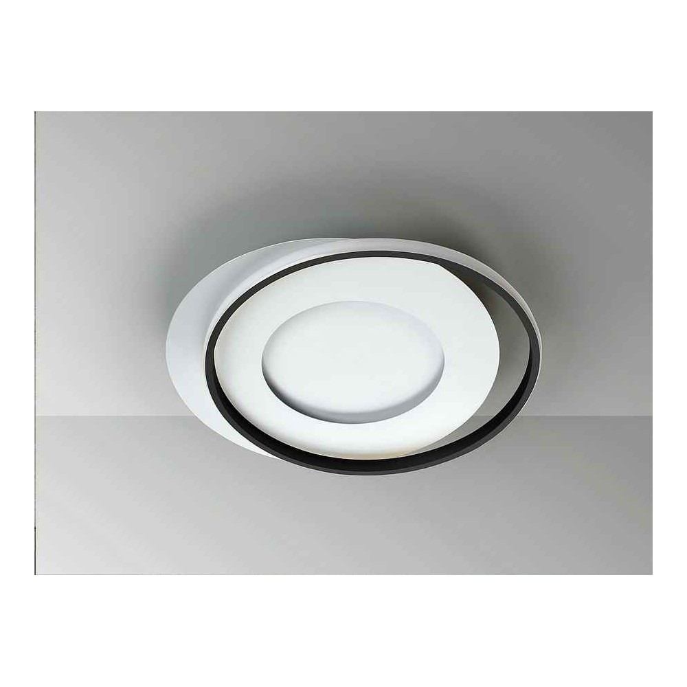 Plafon led model LIMBOS white with black ring Schuller