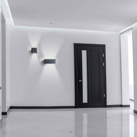 LED rectangular black model MAYA 5w neutral light