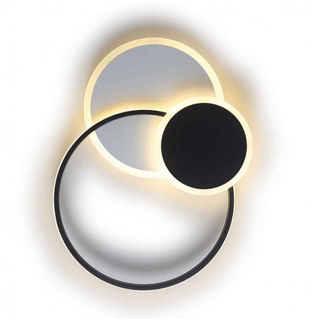 Plafon led dimable OCEAN negro conectividad App movil