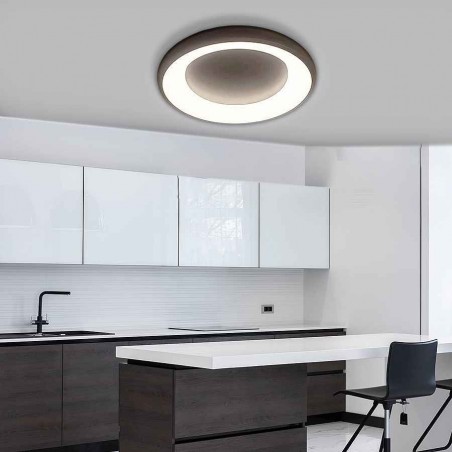 Soffitto LED nero PENI dimmerabile con telecomando