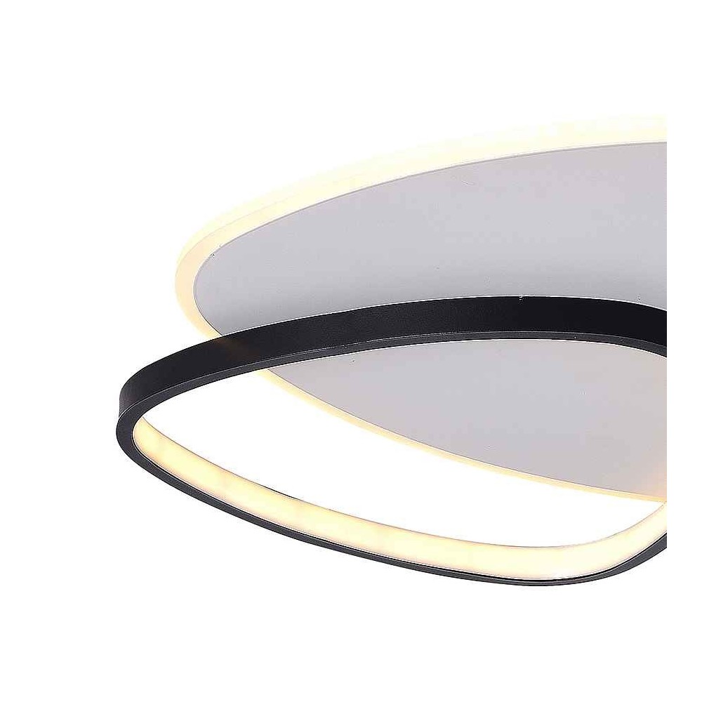 Plafon led dimable STAR black connectivity App mobile
