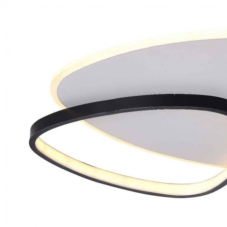 Plafon led dimable STAR negro conectividad App movil