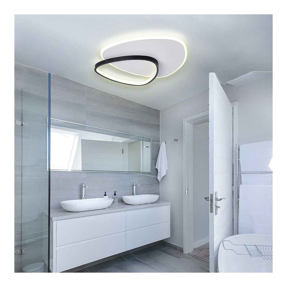 Plafon led dimable connectivité noire STAR App mobile