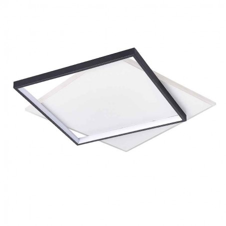 Square black Plafon STAR led dimable with connectivity Mobile App