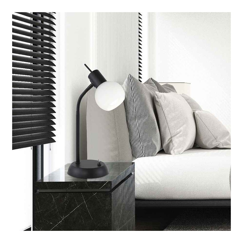 Matt black envelope lamp OPAL 1 light ALEMAR