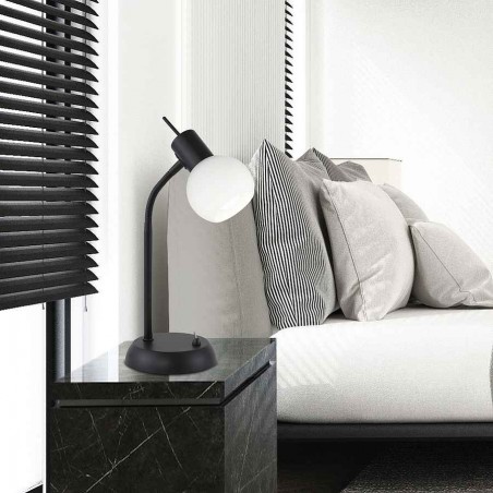 Matt black envelope lamp OPAL 1 light ALEMAR