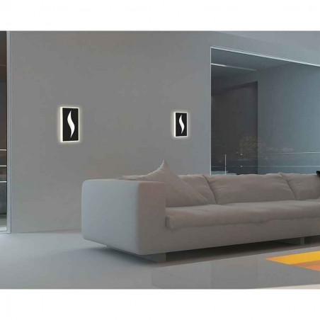 Modello da soffitto AMIR rettangolare nero led 22w ALEMAR
