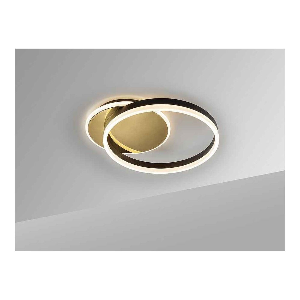 Plafon-aplique modelo ORIEL dorado/negro SCHULLER
