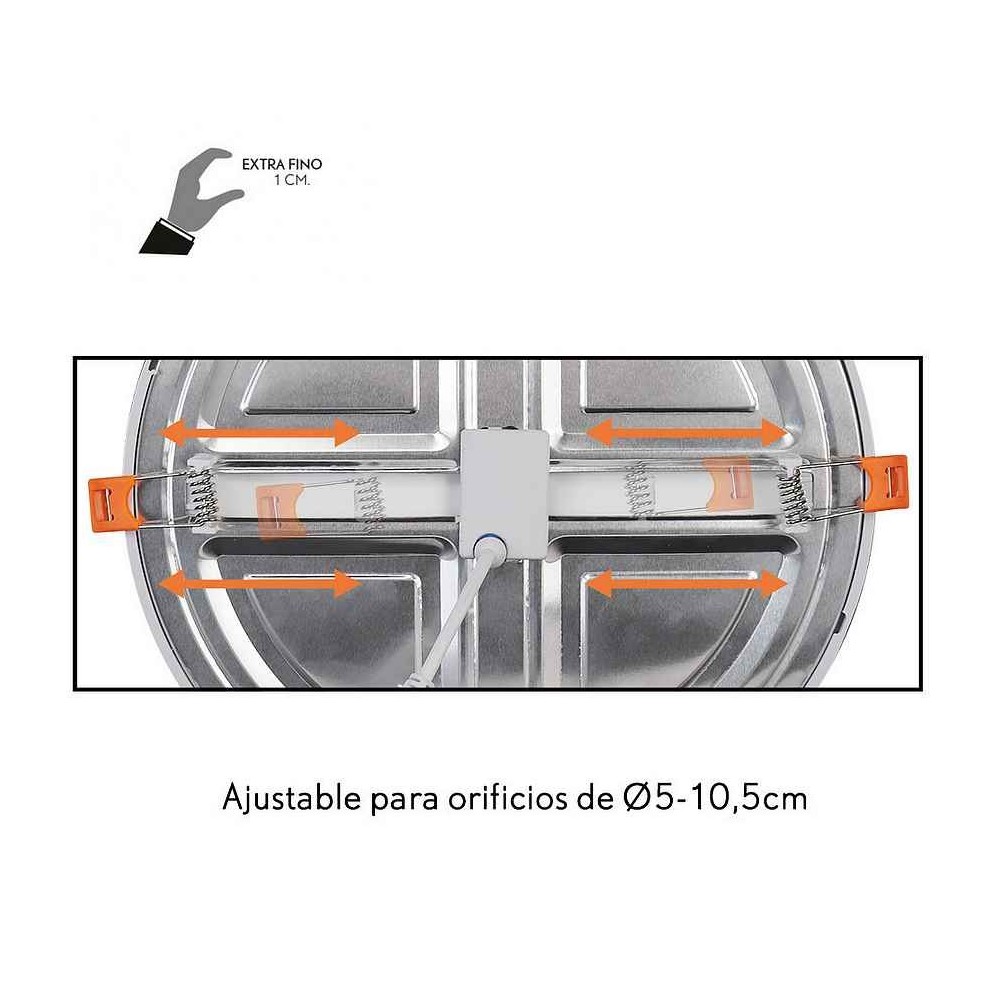 DOWNLIGHT 8w Blanco modelo Lejania  Empotrable FABRILAMP
