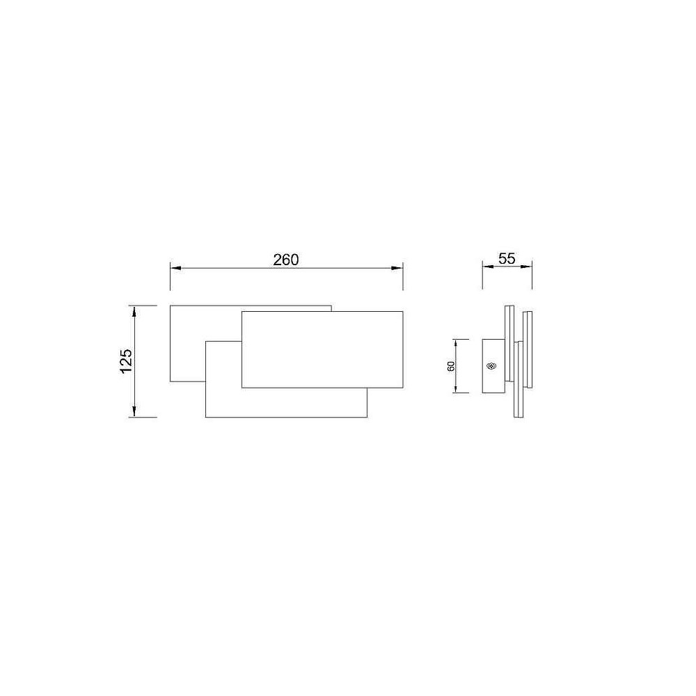 Aplique De Pared W En Blanco De Led Modelo Tahiti Xl Mantra