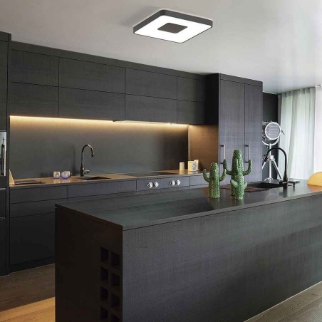 soffitto con telecomando finitura marrone modello COIN MANTRA