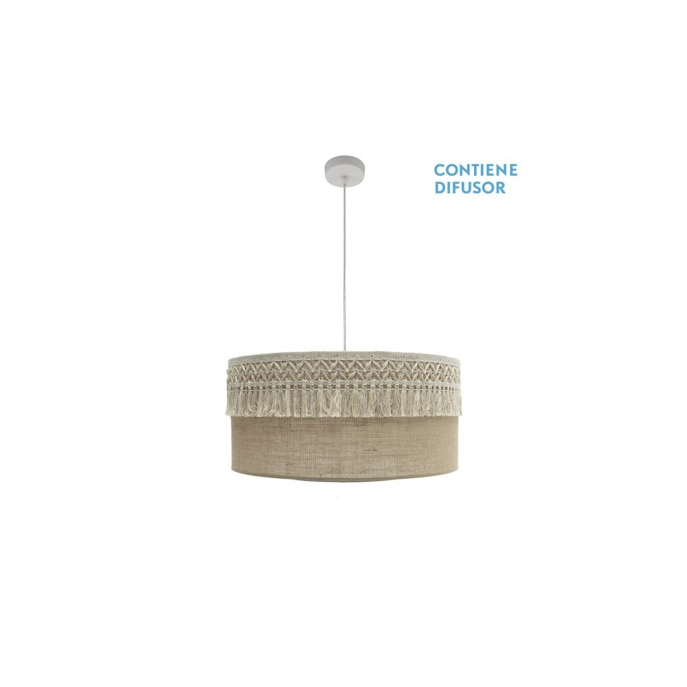 Ekaterina 3xe27 White/saco Regx60x60 Cm Con Pasamaneria